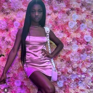Fashion Nova Shimmering Pink Mini Dress